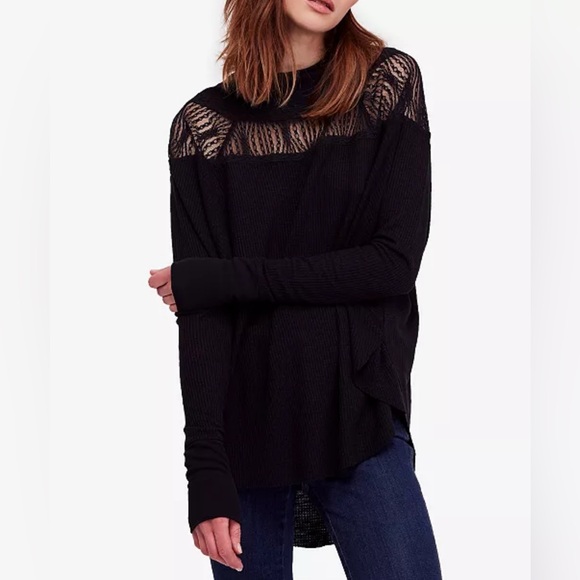 Free People Tops - Free People | Spring Valley Lace Trim Top